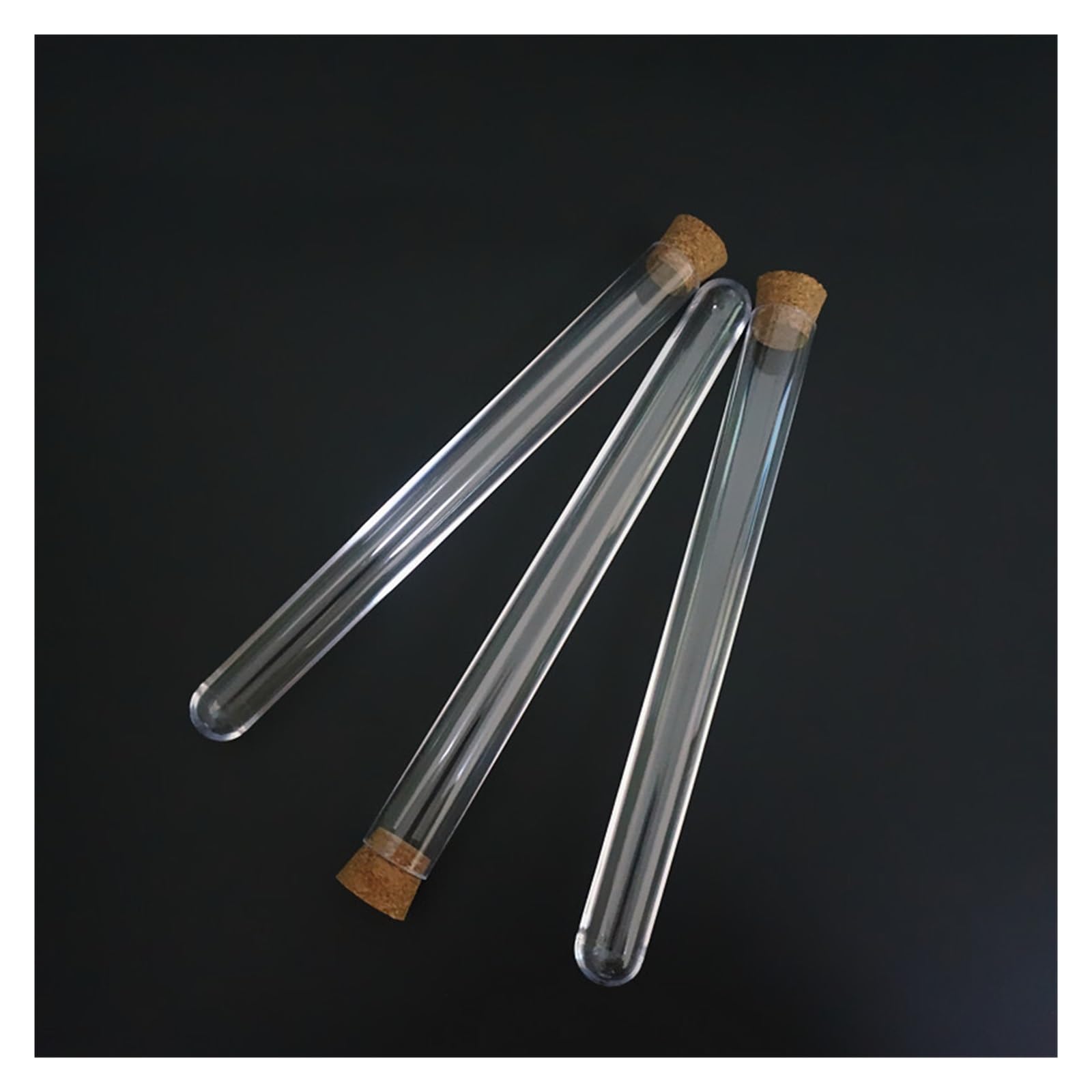 MENGKE 20 Pz 50 Pz 100 Pz 18x180mm Provette Di Plastica Trasparente Con Tappi Di Sughero(50pcs)