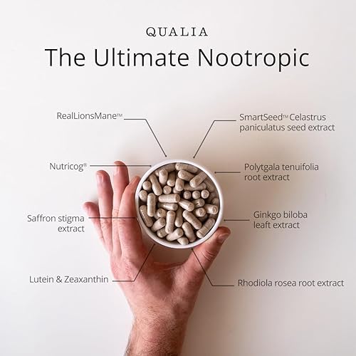 Miniatura 8 de QUALIA MIND  La mezcla definitiva para la salud cerebral*  Nootrópico formulado por médicos para alimentar la concentración y la concentración*