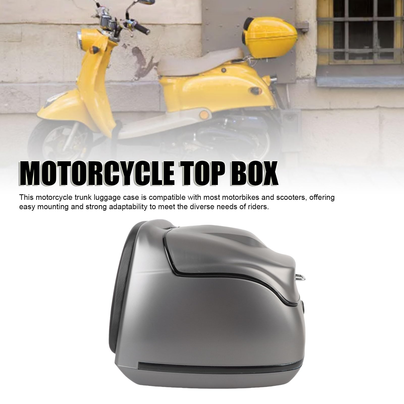 Bauletto per Moto da 38 L con Piastra di Base con Serratura a