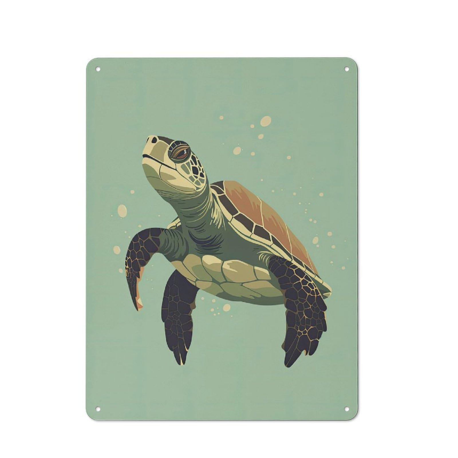 Junmoney Vector Turtle For Garden Room Or Summerhouse, Retro Tin Sign 40X30cm, For Garage, Workshop And Man Cave Decoration