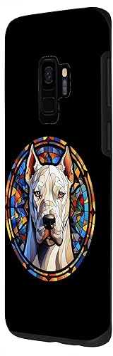 Miniatura 2 de Galaxy S9 Dogo Argentino Dog Stained Glass Leadlight Artistic Design Case