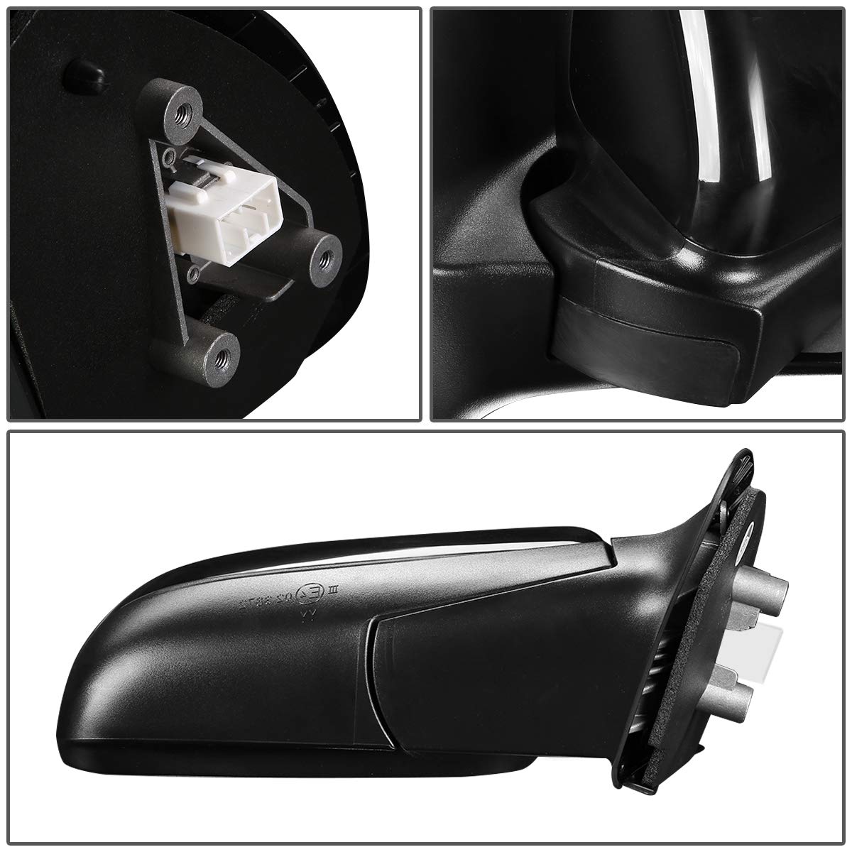 DNA Motoring OEM-MR-HO1321275 Right Side Powered Heated Rear View Mirror W/Turn Signal Compatible With Accord Sedan 2013-2015