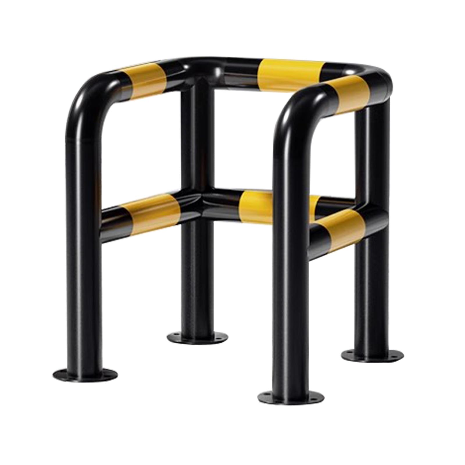 Dissuasori di Sicurezza Tipo C con bulloni, Paletti delimitazione, Paletti per Recinzione anticollisione, per Garage(Black)