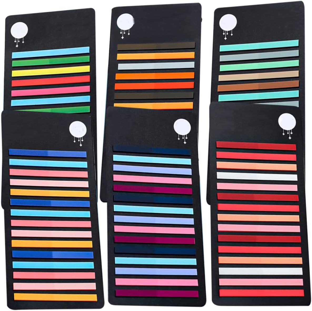 NUOBESTY 6pcs Micro Sticky Notes Portable Notebook Strips Sticky Page Markers Bookmarks for Sticky Notes Flags Clear Tape Household Page Marker Longs Page Tabs Sentence Markers The Pet