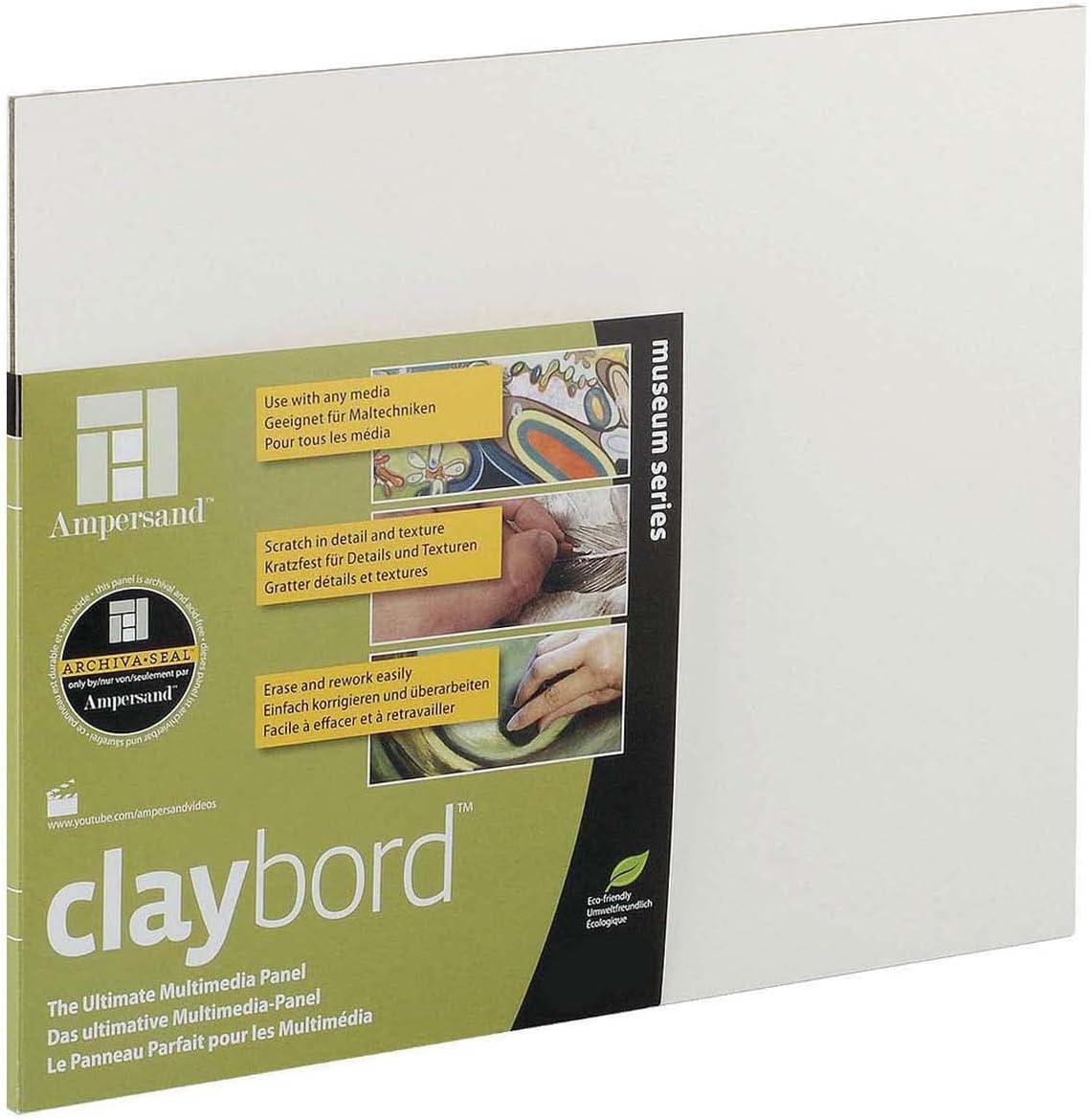 Ampersand Claybord Panel Cradled 22mm 18x24in Amazon.co.uk