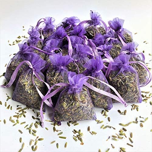 5 Fresh Aromatic Provence Lavender Lilac Hessian Bags (5x7 cm)
