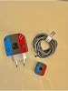 Nintendo Switch Design Charging Head and Charging Cable Protector Set – Color Compatible with CONSTRAIN 18w-20w Charging Adapter