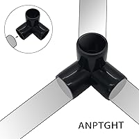 Vista 5 de Accesorio en T de PVC de 1", Conector de Codo de 3 Vías, Codo de 90 Grados con Salida Lateral Grado Muebles, Accesorios de Esquina de PVC
