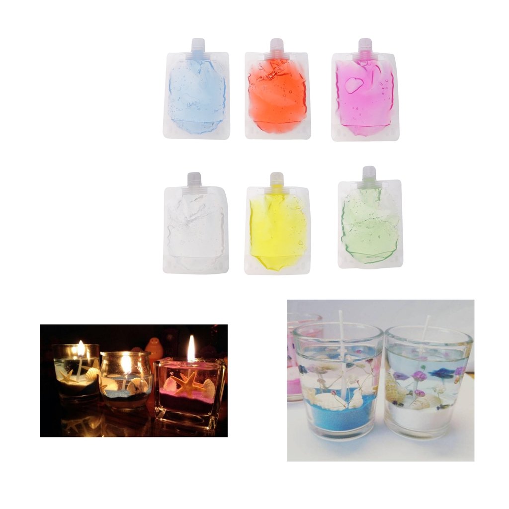 Gosknor Kit Candele In Gelatina Fai Da Te – Set Creativo Con 5 Colori Di Cera, Stampi In Silicone, Glitter E Lucine, Regalo Per Artigianato - 3