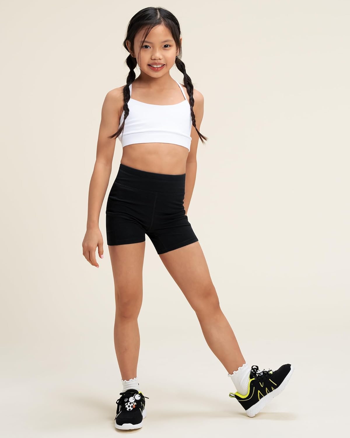 Stelle Girls Sports Bra Training Bra Spaghetti Strap Y Back Bra Yoga Crop Top for Teens Kids - Image 6