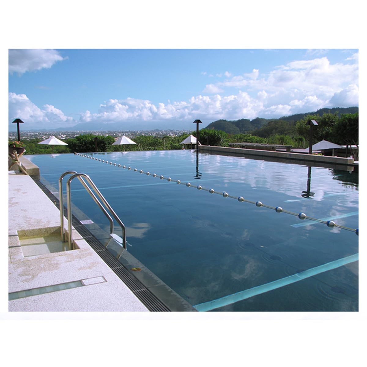 Corda galleggiante da 7 m, divisore di sicurezza per piscina, con palline galleggianti, accessorio professionale per la separazione delle corsie e la sicurezza del nuoto