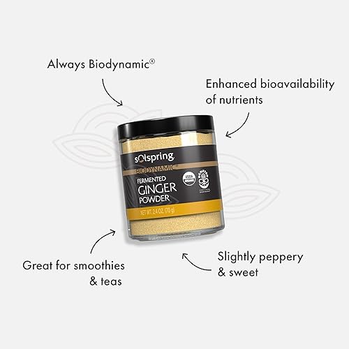 Miniatura 3 de Dr. Mercola Polvo de jengibre orgánico fermentado biodinámico de Solspring de 2.4 onzas