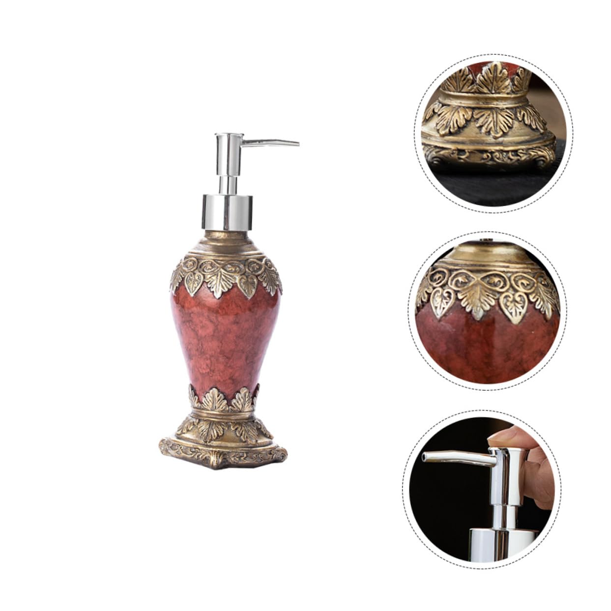 PACKOVE Dispenser Liquido con Design Retro per Shampoo e Lozione Erogatrice per Bagno Ottima Decorazione per Domestici