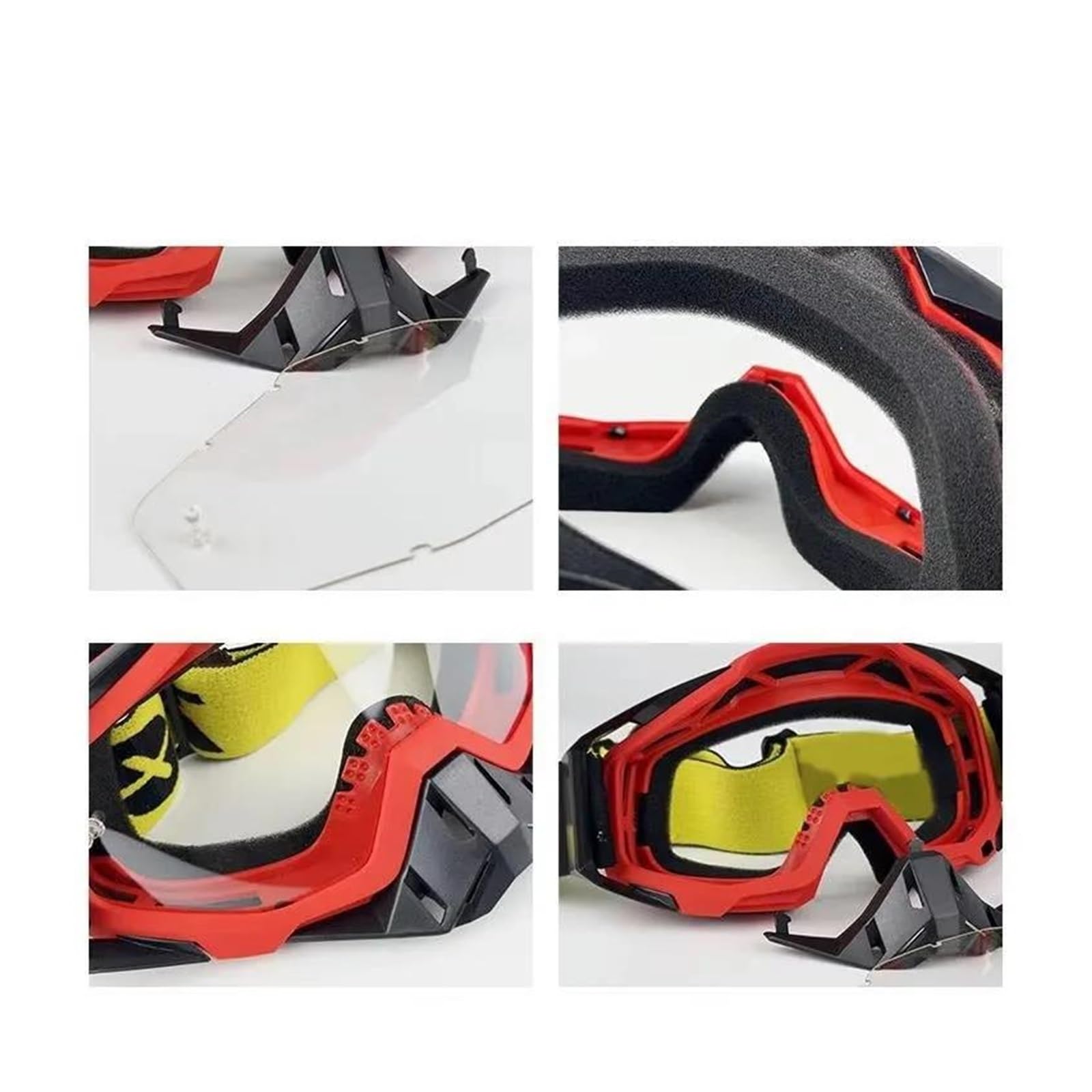 Gafas Esqui Mujer&Hombre Gafas todoterreno, gafas de moto todoterreno, gafas de sol de moto, mascarilla para hombre, protección a prueba de viento, gafas de esquí, gafas de carreras