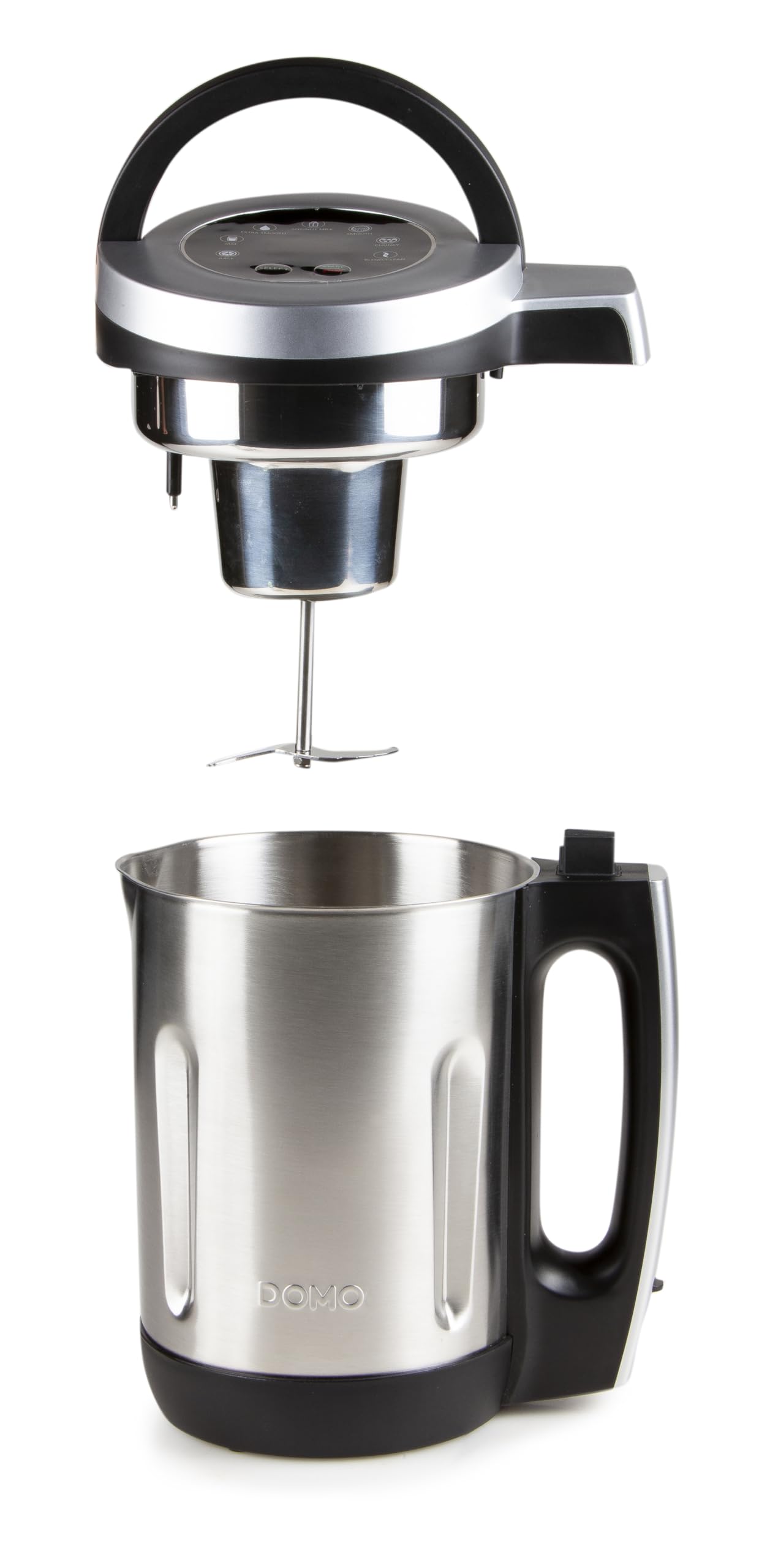 DOMO DO716BL Mixeur à soupe - 7 programmes - Soy/nut milk, extra smooth, smooth, chunky, jam, juice et blend/clean - 2,2 L