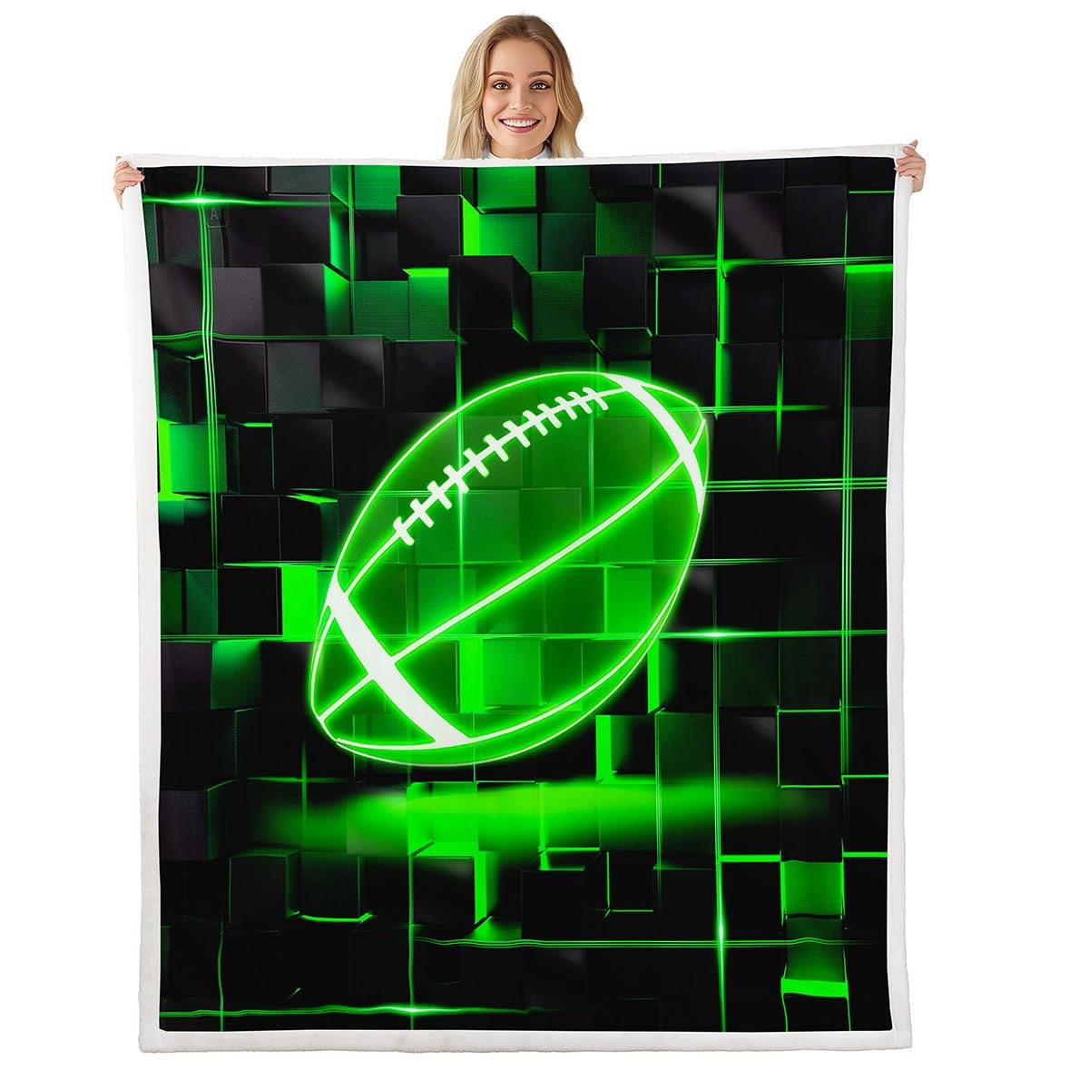 Couverture 229x229cm enfant football en polaire douce Homewish