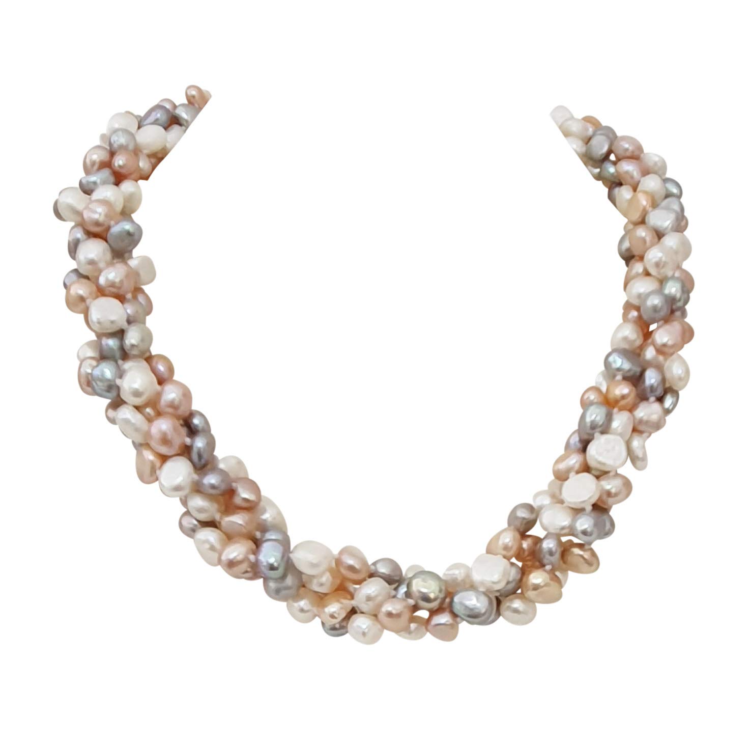 Buy 78mm Pearl Necklace Four Strands Twisted Style Featuring