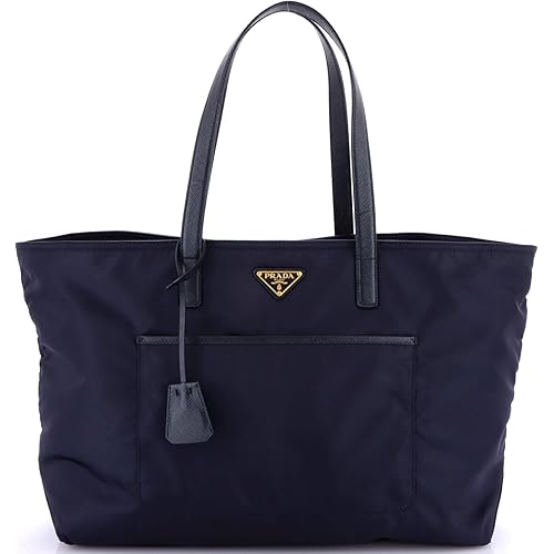 Prada, Pre-Loved Re-Edition 1978 Pocket Tote Re-Nylon with Saffiano Leather Large, Blue