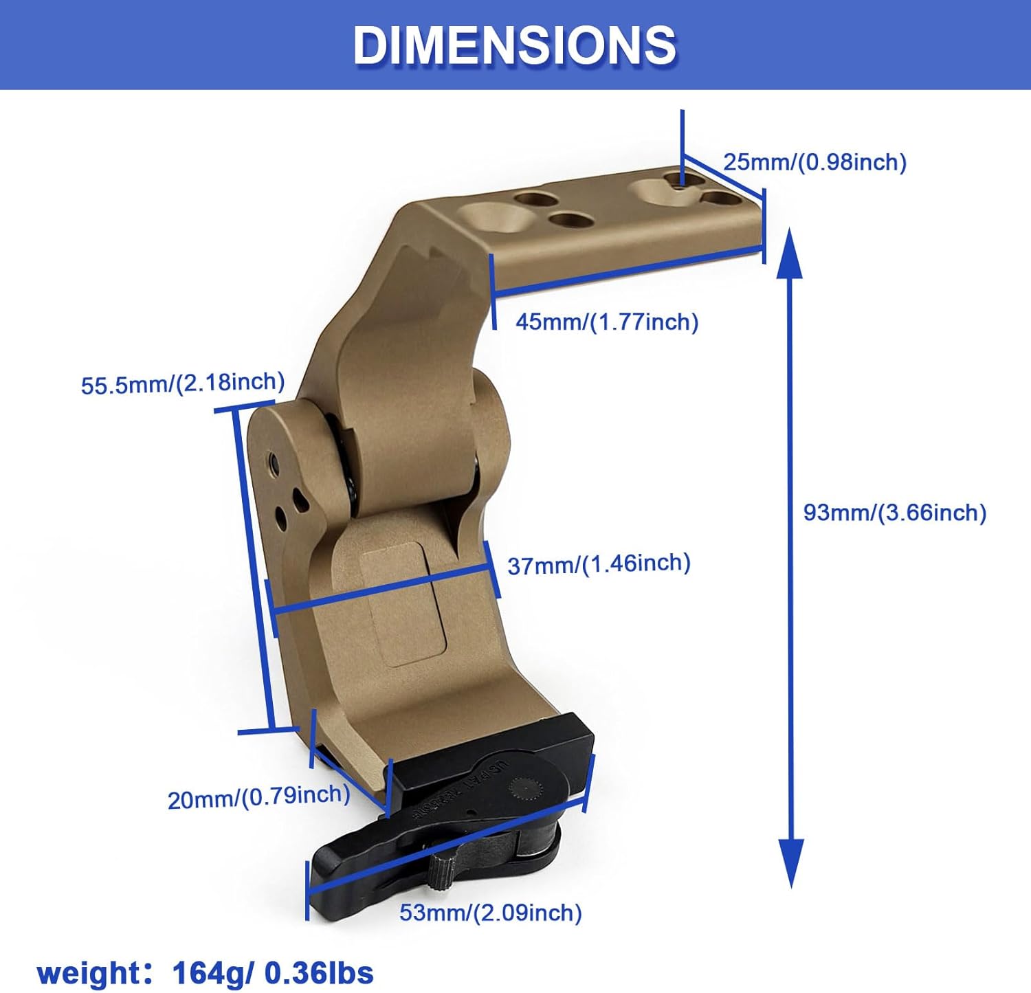 FTC Magnifier Mount with Fast QD Lever with 2.26" Optical Centerline Height,Tactical Flip-to-Center Optics Mount for 20mm Picatinny Rail Mounted,Compatible G33 G43 G45 G23 G30 3X 4X 5X