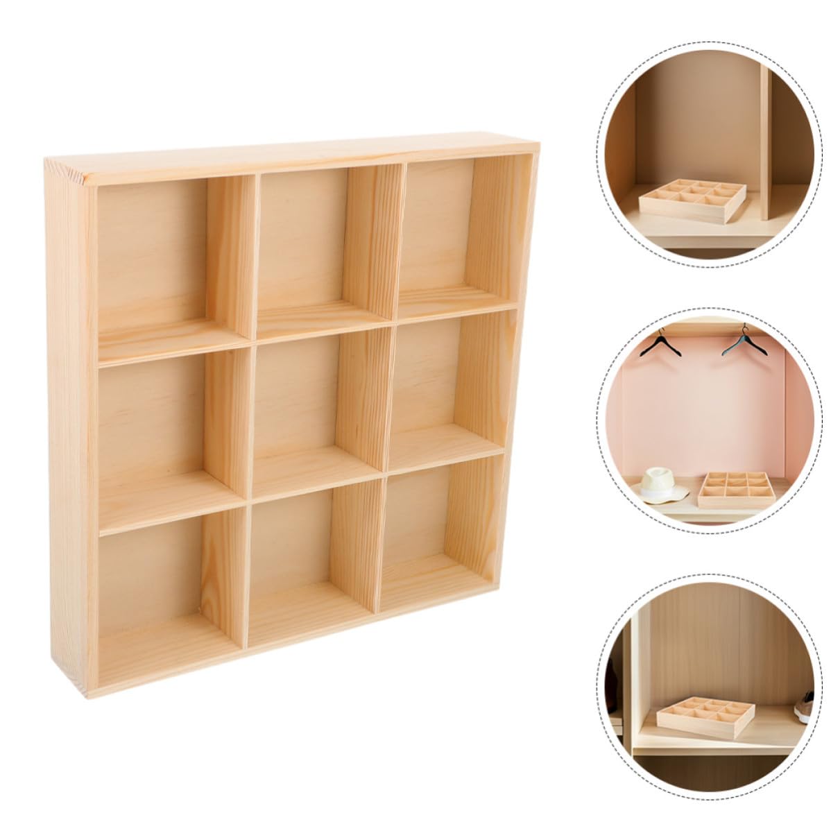 INOOMP Organizzatore Cassetto Multi-scomparto 2 Pezzi in Legno