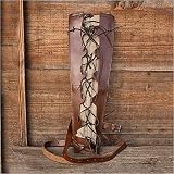 SKPS Carquois médiéval Knight rétro avec dos réglable, support de flèche vintage en cuir synthétique avec grande pochette, pour tir à l'arc en plein air, cosplay (taille L, marron)