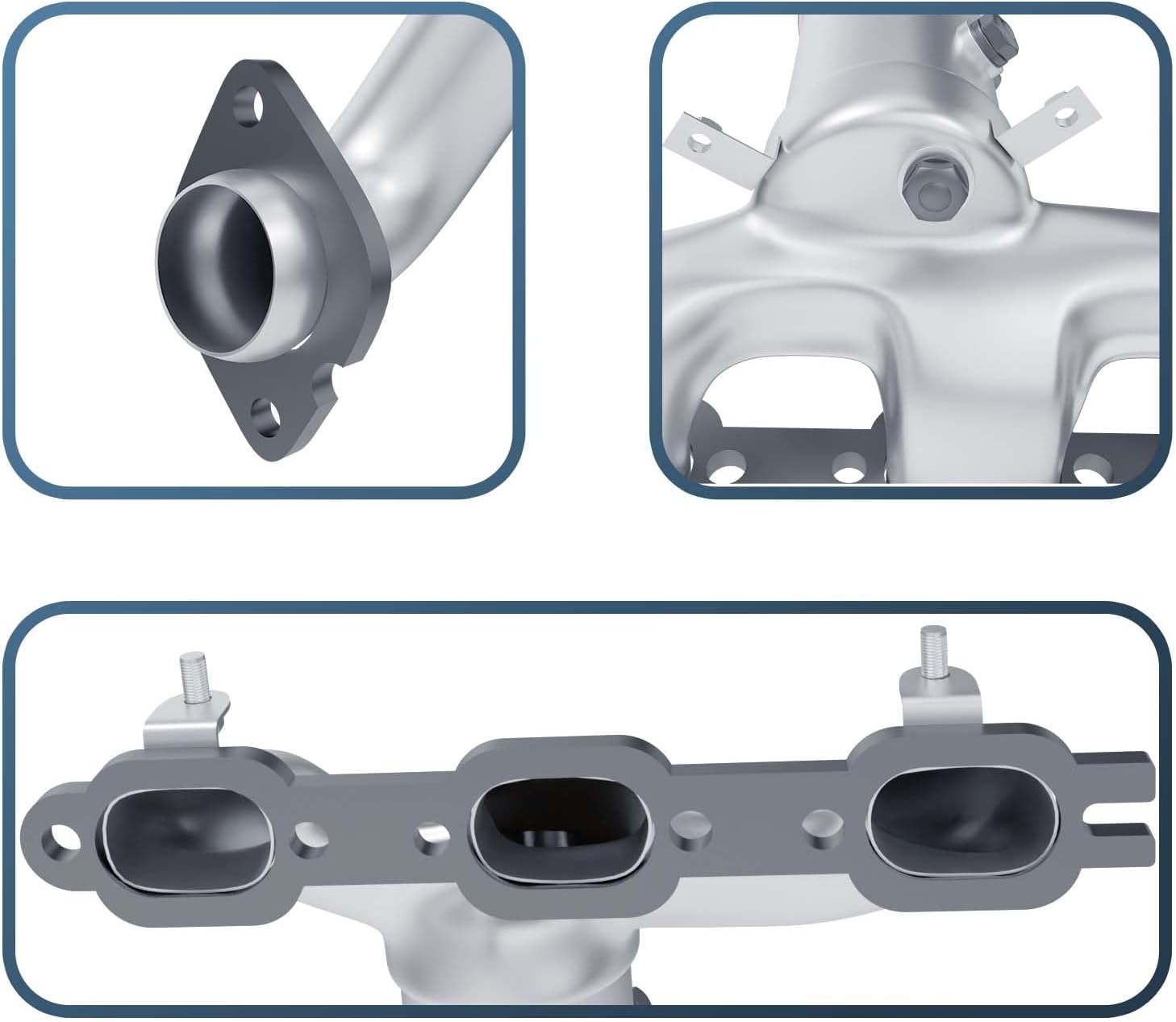 Front Rear Catalytic Converter Compatible with Chrysler Sebring 2007-2010 3.5L V6, Dodge Grand Caravan 2008-2010, Journey 2009 2010 4.0L V6 Catalytic Convertor (EPA Compliant)