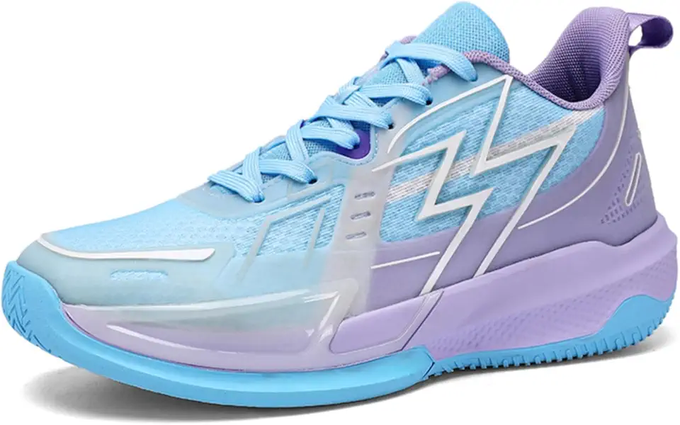 Tênis feminino de basquete de cano alto respirável antiderrapante com absorção de choque para treinamento em quadra interna ao ar livre