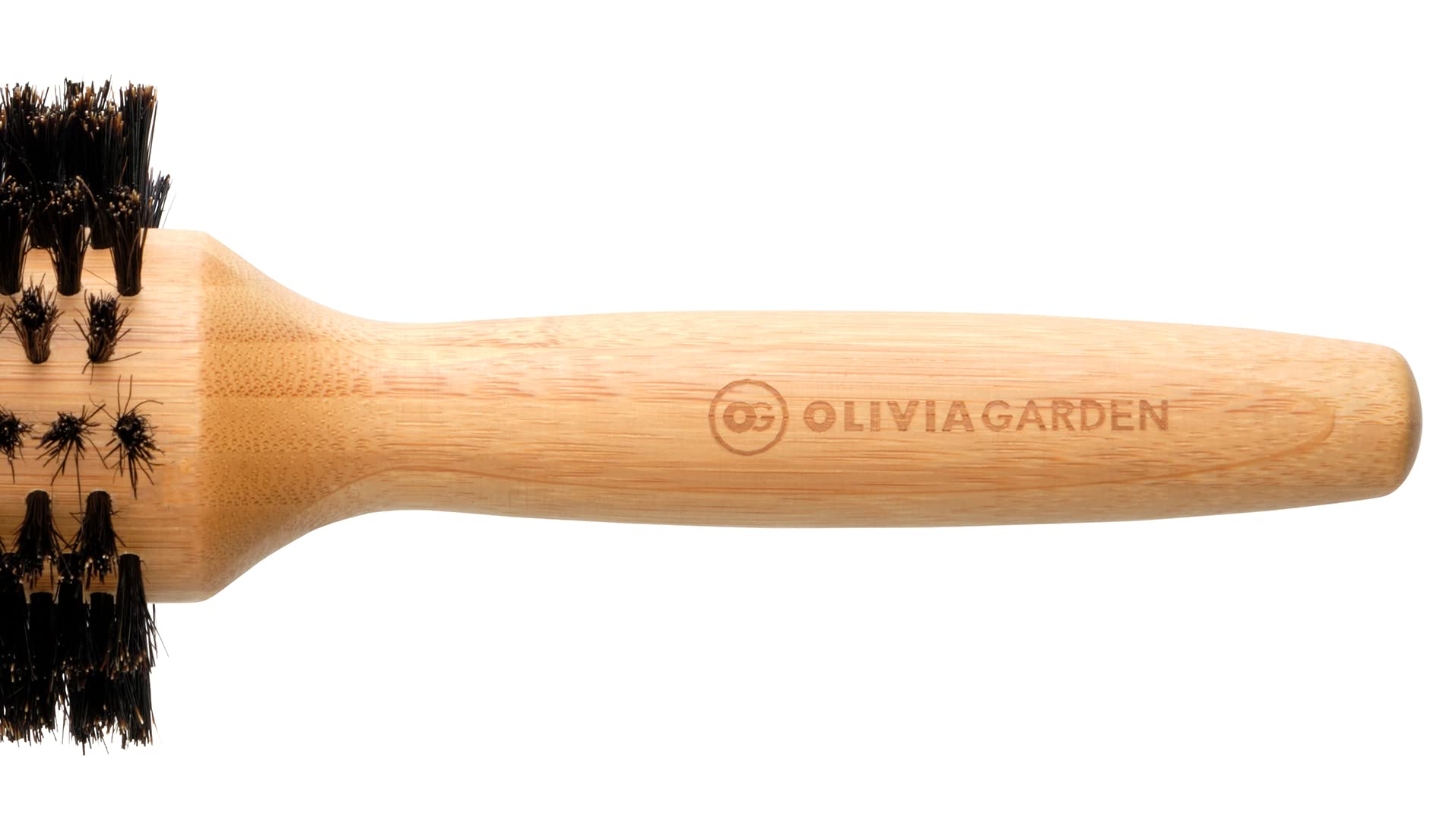 Olivia Garden Healthy Hair B40 - Cepillo de bambú, 100% cerda de jabalí, 40 mm