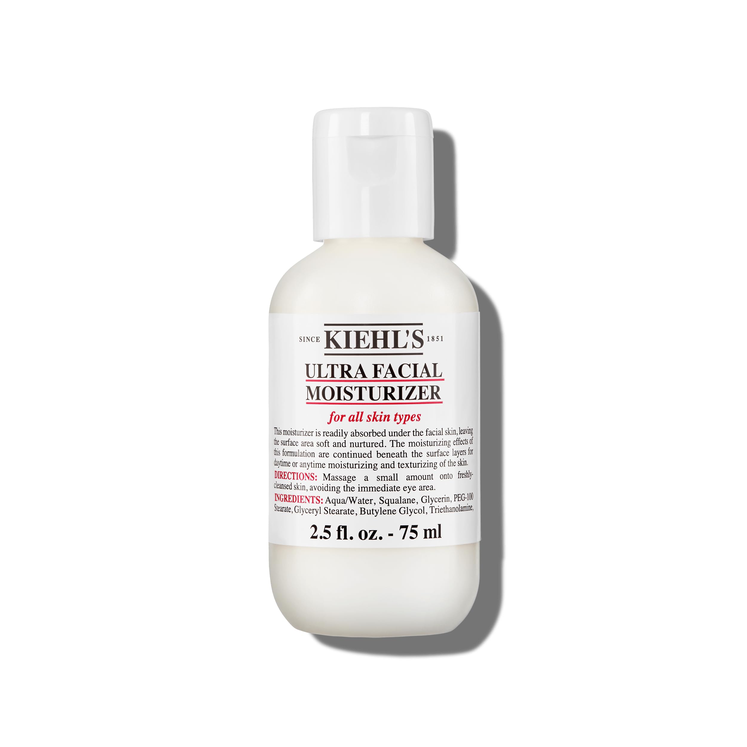 Kiehl'sUltra Facial Moisturizer, for Easy Daily Hydration, Infused with Squalane and Glycerin, Replenishes Moisture Barrier and Softens Skin, Suitable for All Skin Types, Fragrance-FreeCradle to Cradle CertifiedCradle to Cradle CertifiedCradle to Cradle Certified
