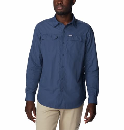 Image of Columbia Men Blue Omni Wick Silver Ridge2.0 Long Sleeve Hiking | Trekking | Camping | Safari Shirt, S