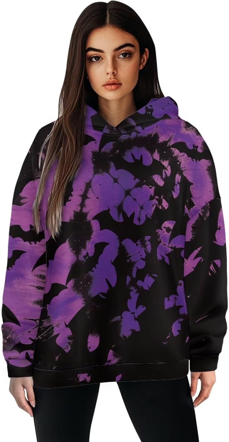 Horeset Sweatshirt for Women Oversized Loose Fitting Pullover Hoodies Long-Sleeve for Jogging Travel Gym