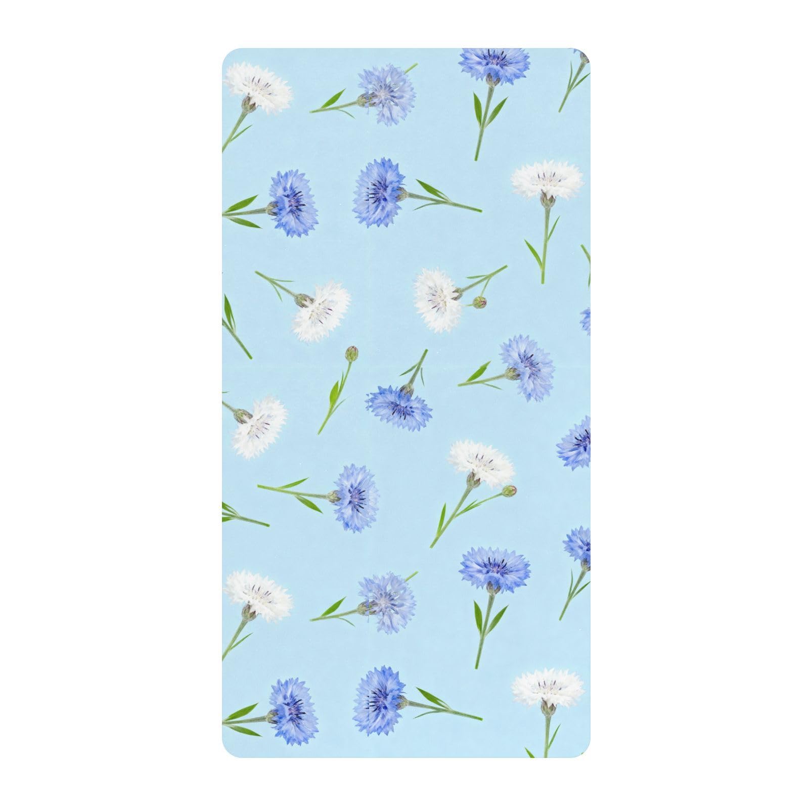 Drap de berceau en mousseline de coton extensible bleu contre la transpiration de bébé