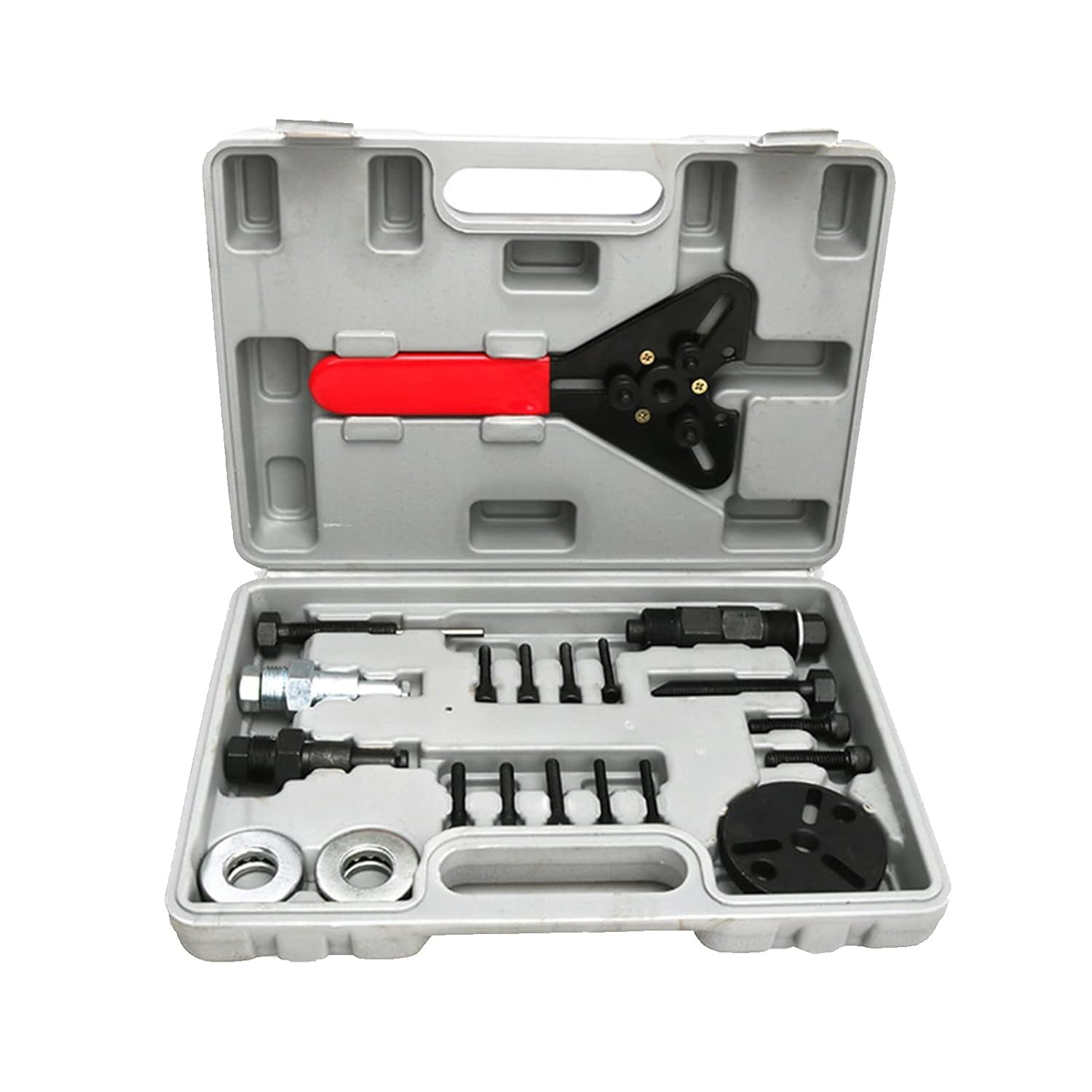 Hetkrishi 20 PCS Car Air Compressor Clutch Remover Installer Dual-use Wrench Tool Kit with Plastic Box Automotive Air Conditioning Car Conditioner Repairing Tool-image-26