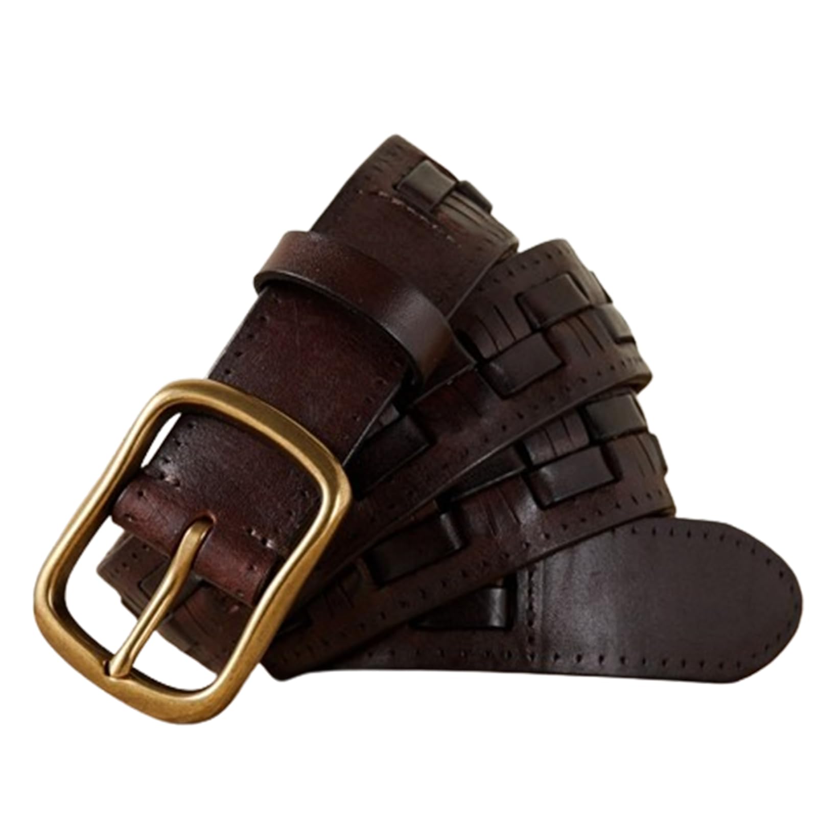 AGUTALITHIC Woven Braided Belt for Men Women - 1 1/2