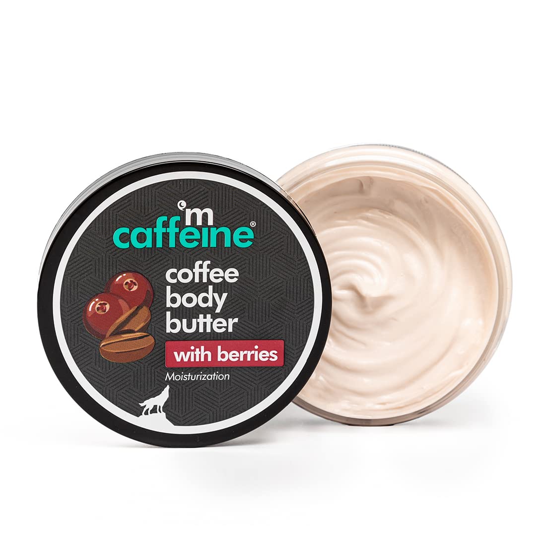 mCaffeine Coffee & Berries Body Butter with Shea Butter for Deep Moisturization & Soft Skin -Nourishes Dry Skin | Vitamin C Rich Non-Sticky…