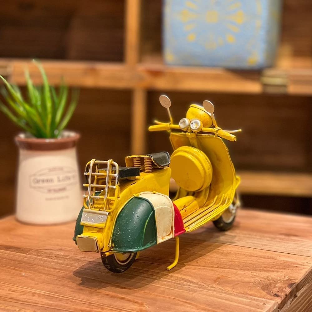 Amazon.co.jp: Tin Bike Vespa Tricolor Red Yellow W18218 Antique