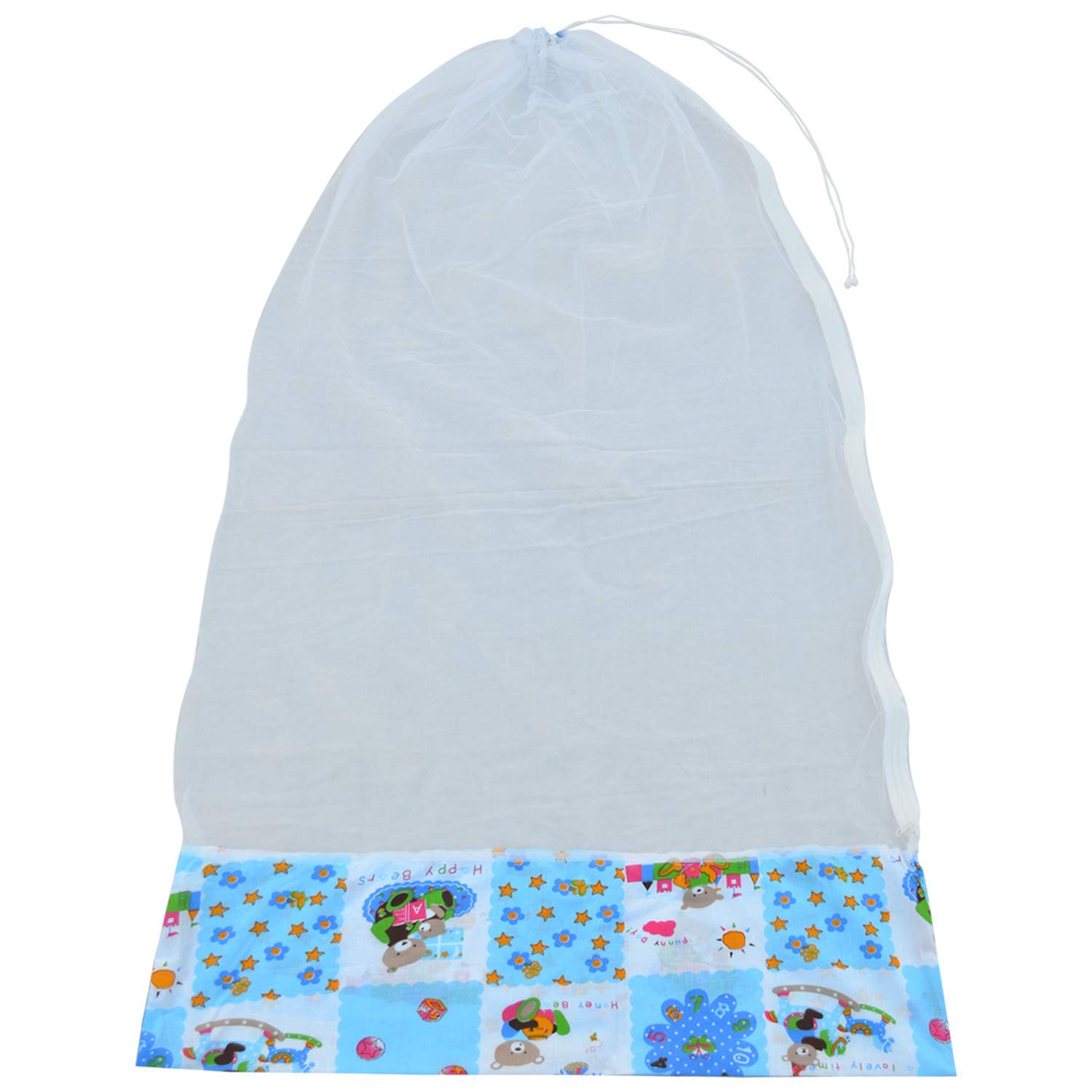 Baby Don Mosquito Net for Baby Cradle Swing/Jhula - New Born to 3 Year Old Kids - Side Zip Opening - Soft Cloth Net for Bed, Thottil, and Jhoola Nets (Blue)-image-44