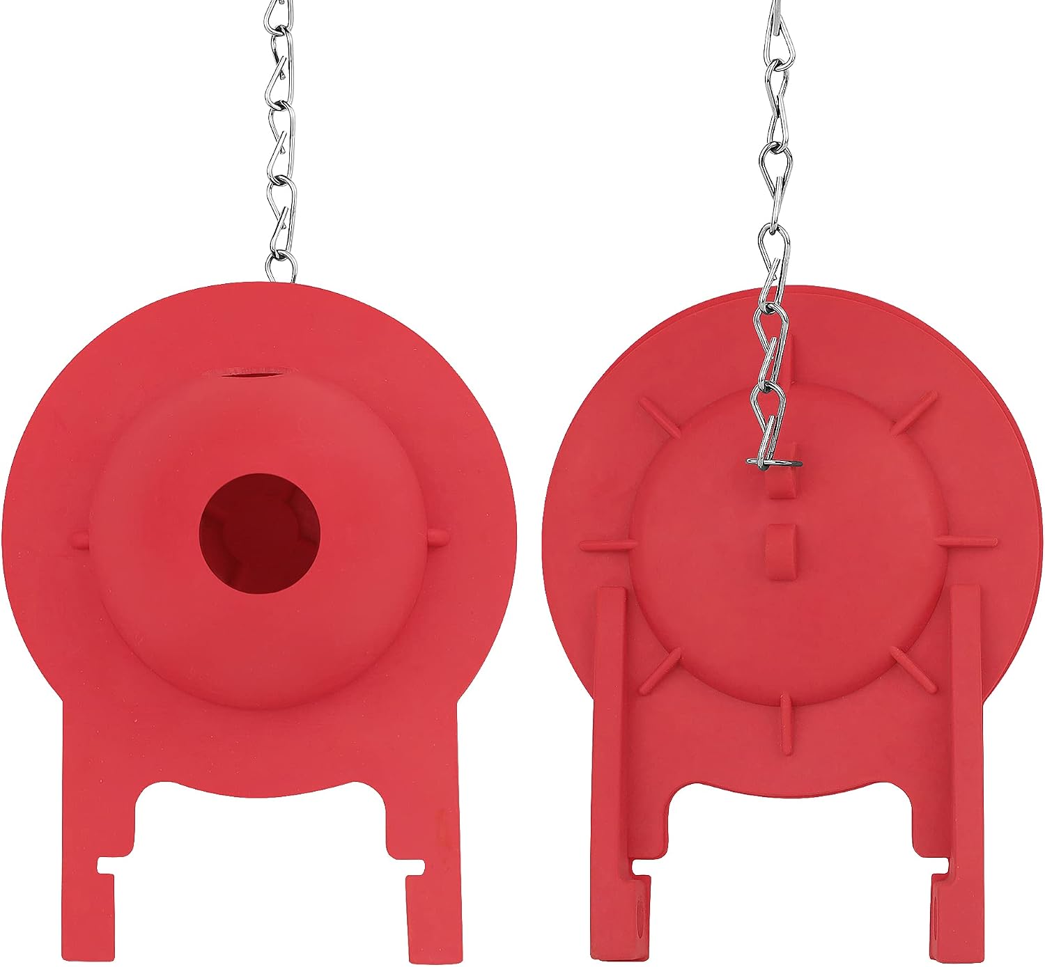Lydia's Deal Toilet Flapper High Performance Universal Flapper for 3-Inch Flush Valves, Long Lasting Rubber - Easy to Install Red (3 inch 2pc)