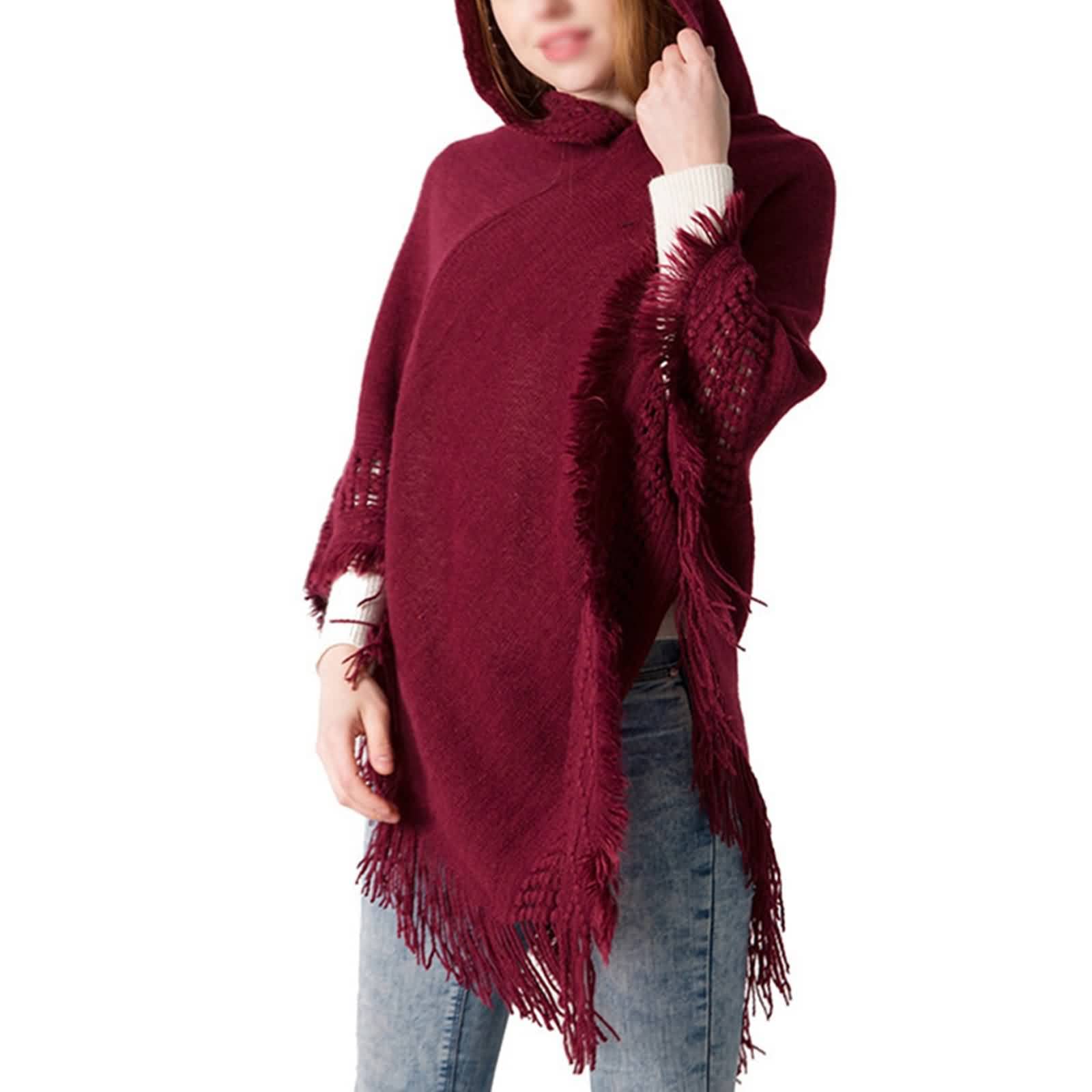 Bufanda de invierno para mujer, sensación de cachemira, bufanda de invierno suave, acrílico con capucha, accesorios de ropa cálida, regalo, Estilo 4