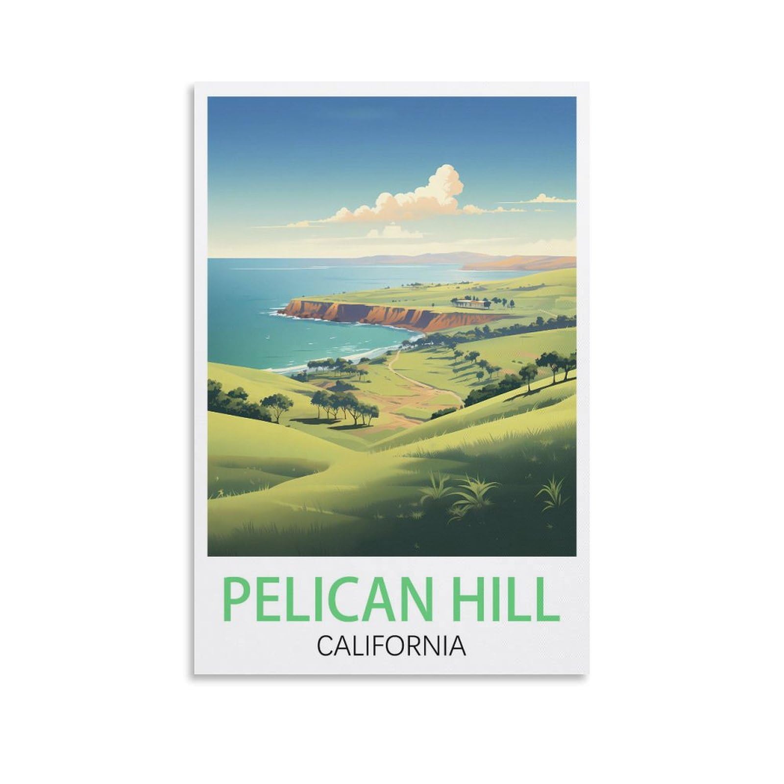 EZMLFA 5D Diamond Painting Kits for Adults,Pelican Hill California,Diamond Painting,Landscape Gem Art Kits Adult and Crafts Home Decor 30x40cm