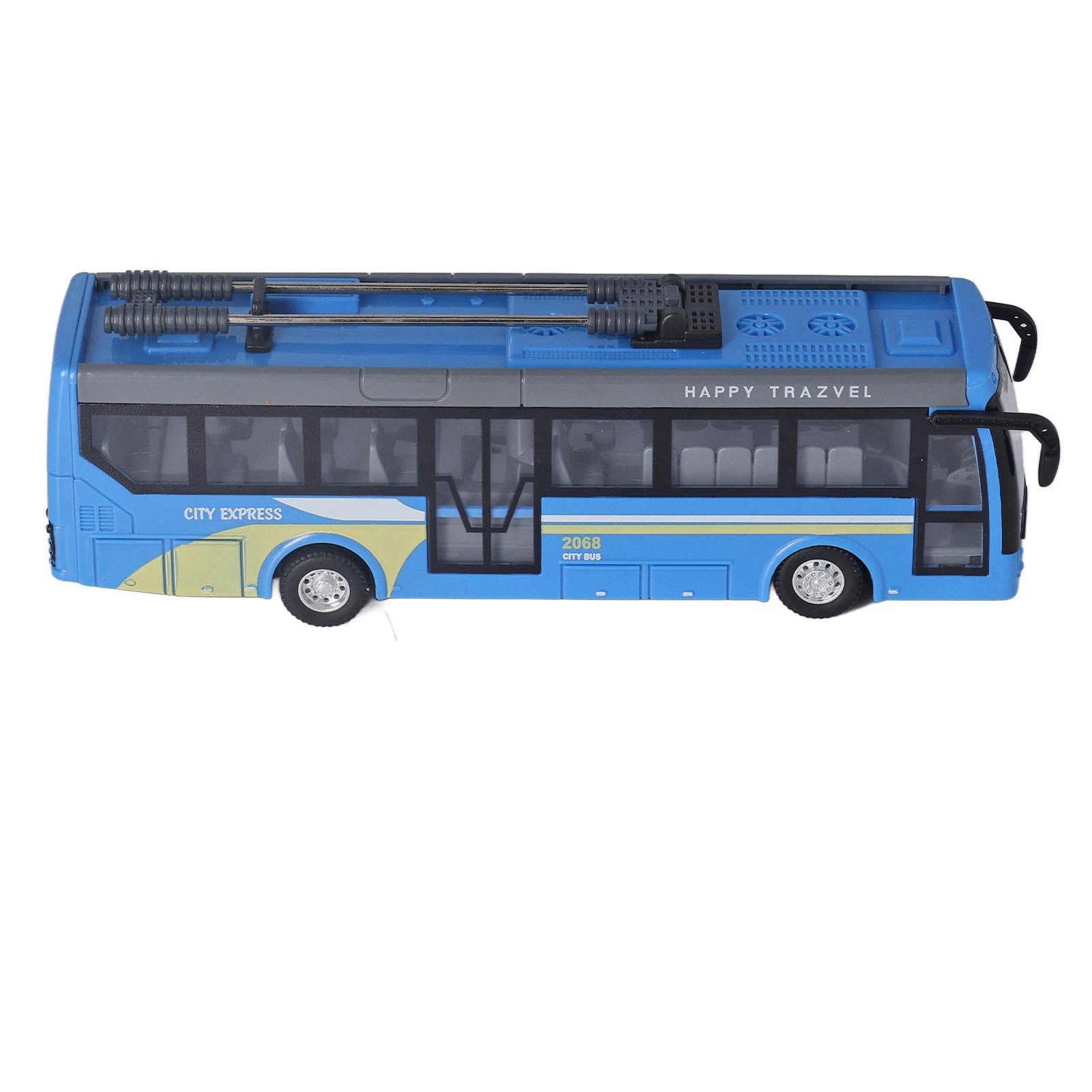 Bus Rc pour Enfants,Bus télécommandé, Bus radiocommandé Haute Simulation, Conduite multidirectionnelle, Bus Scolaire radiocommandé Rechargeable pour Enfants, Bleu
