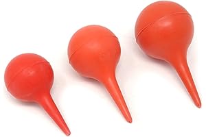 Honbay Red Rubber Suction Bulb Ear Syringe 3-Pack: 30ml, 60ml, 90ml
