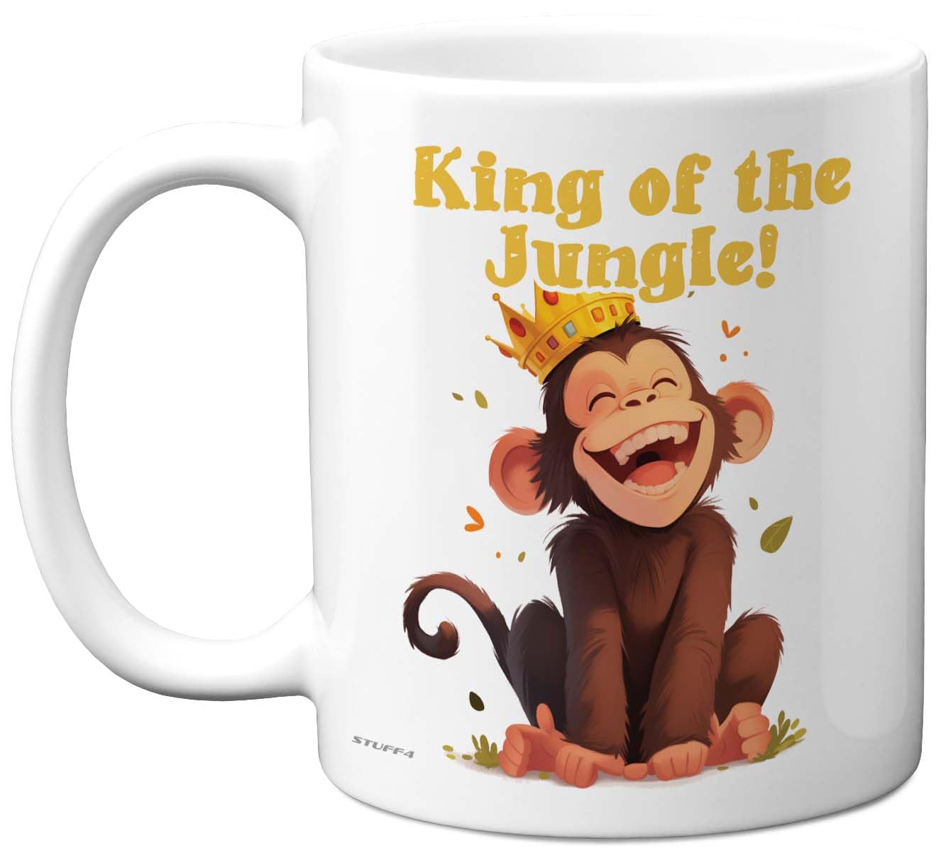 Stuff4 Chimpanzee Gifts - King of The Jungle - Happy Birthday Gifts Chimpanzee Presents, Gift Father's Day, 11oz Ceramic Dishwasher Safe Premium Mugs