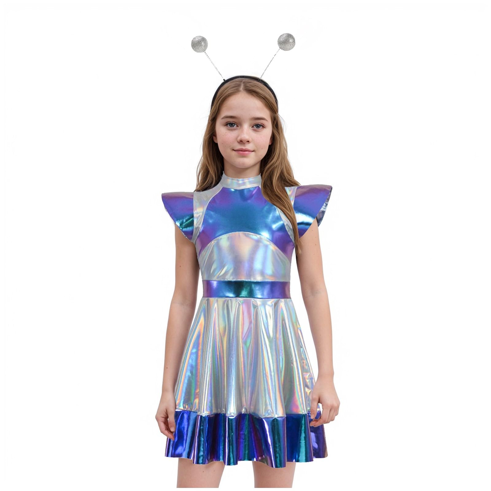 Generisch 2026 - Costume da alieno, astronauta e robot, per giochi di ruolo, per feste di Halloween, costume per giochi di ruolo, abbigliamento a tema