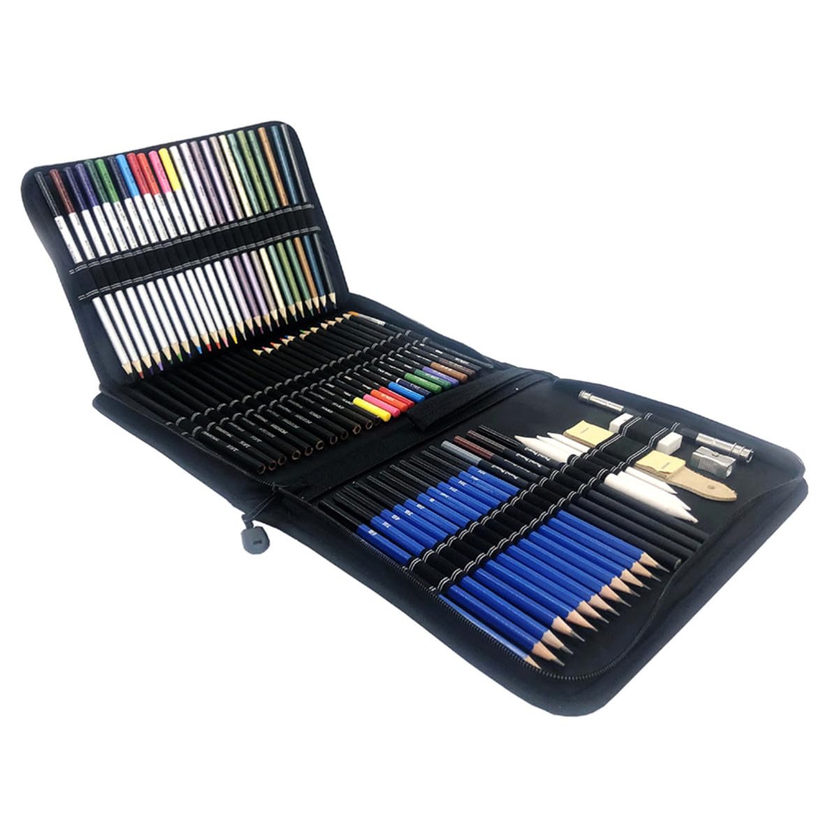 Zerodeko Lápices de Dibujo y Boceto Lápices de Madera Duraderos para Arte Profesional Colores Suaves y Brillantes Kit Completo para Estudiantes y Artistas