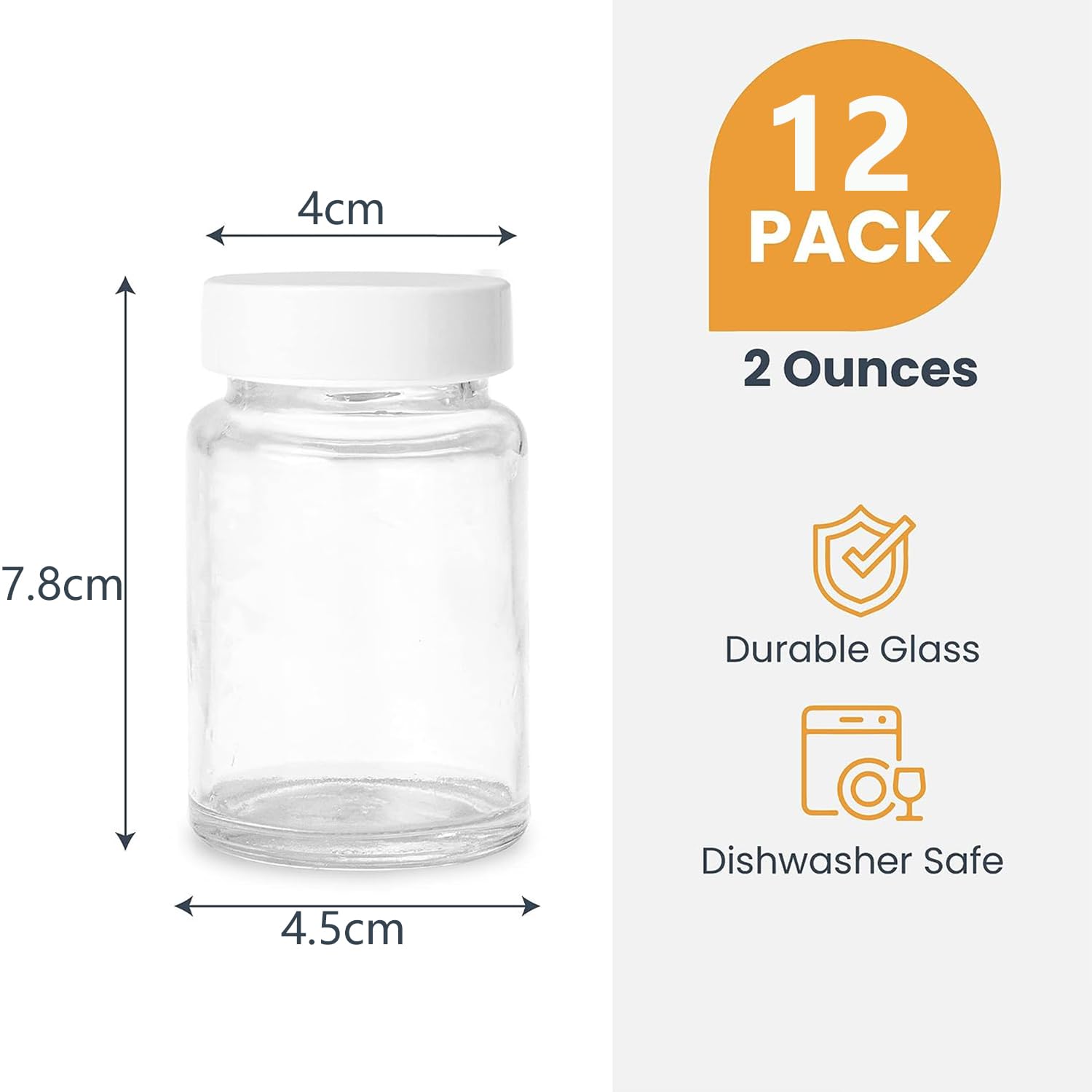 YBCPACK Set 12 Bottigliette In Vetro Da 50 Ml Con Tappo E 4 Imbuti | Mini Contenitori Per Liquori, Spezie, Assaggi
