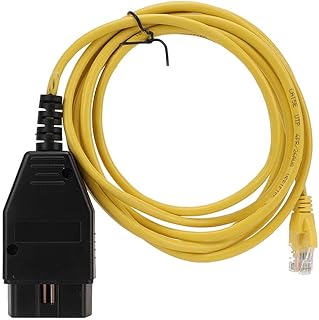 Cabo amarelo de codificação ENET OBD2 para diagnóstico, ferramenta de diagnóstico de carro de programação OBD2 com substituição de CD para F Series 3 Series 5 Series 7 Series GT X3