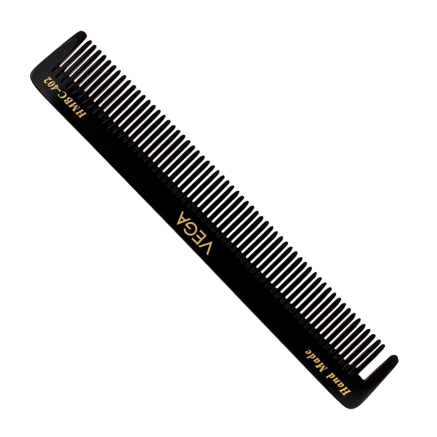 Vega Tortoise Shell Pattern Half Curve Graduated Dressing Hair Comb, Handmade (India's No.1* Hair Comb Brand)For Men and Women, Black, (HMBC-402)-image-43