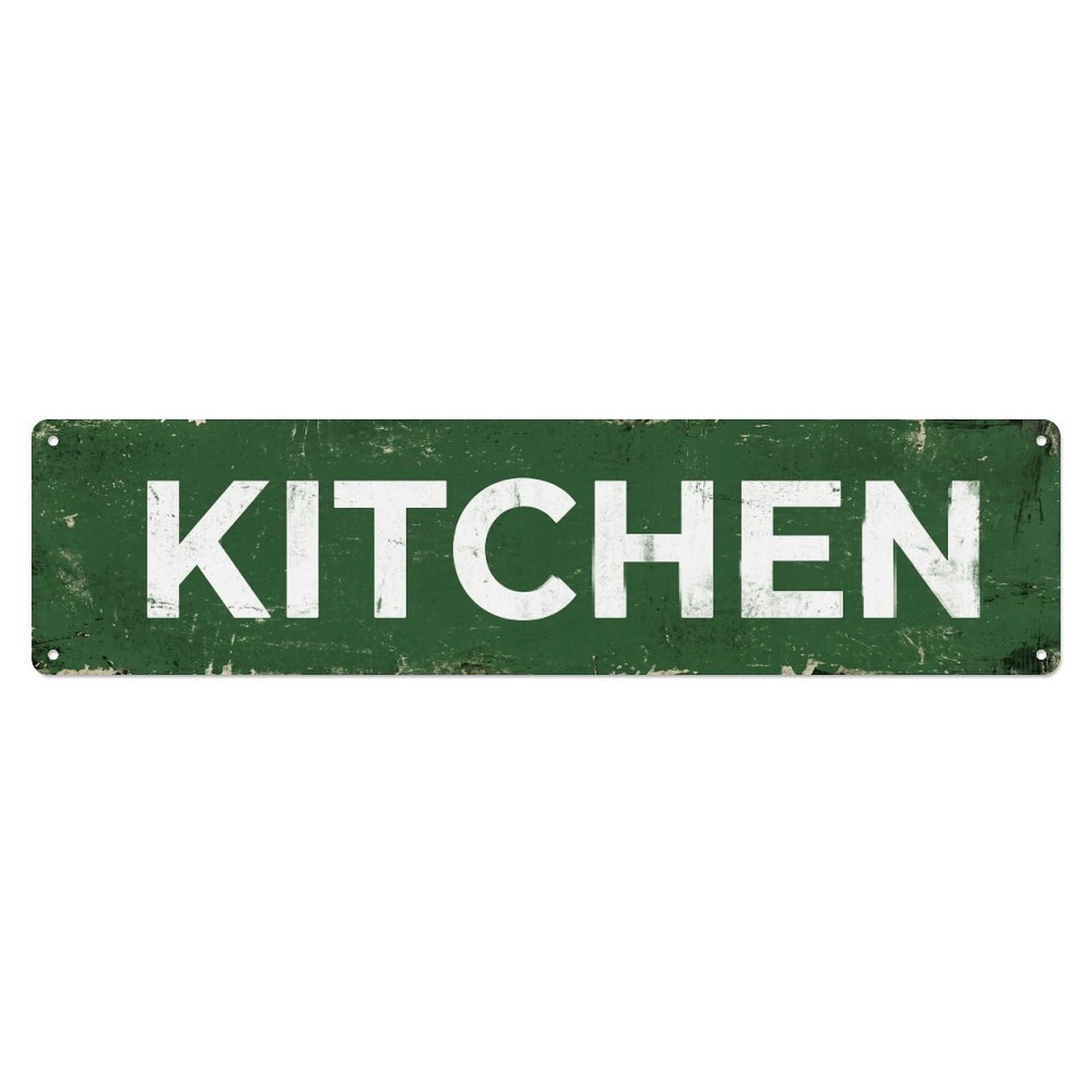Kitchen Vintage Distressed Culinary Space Vintage Metal Tin Sign Wall Decor for Cafe, Club, Garden Metal Poster 4x16Inch