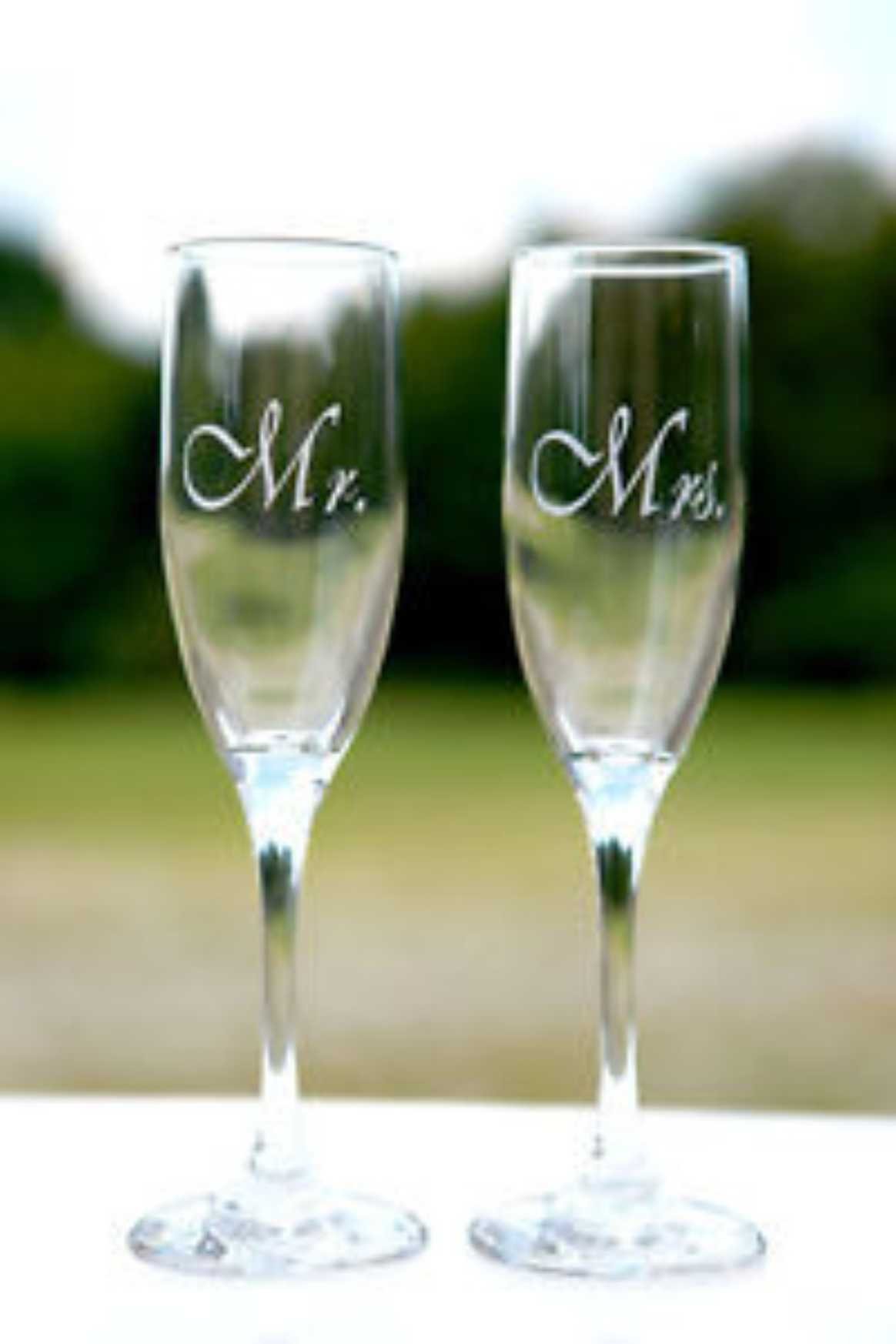 Mr and Mrs Champagne Flutes